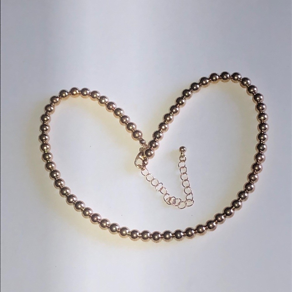 Classic Gold Tone Beaded Boho Necklace - Picture 2 of 4